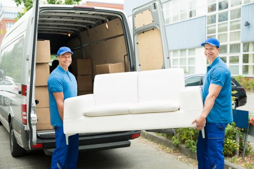Commercial moving team planning an office relocation in Surrey
