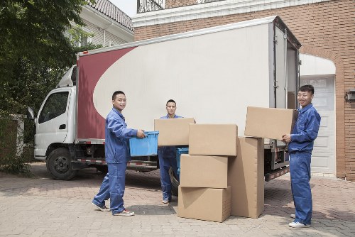 Removal team loading a house move in Surrey
