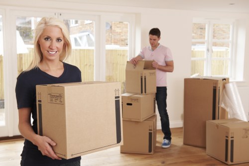 House removal team helping with a Surrey home move