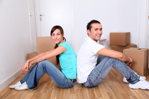 Careful boxing and labelling of household belongings for a Surrey relocation